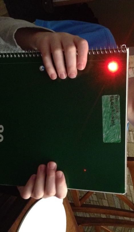 Light Up Notebook That Turns Off When Book Is Put Down