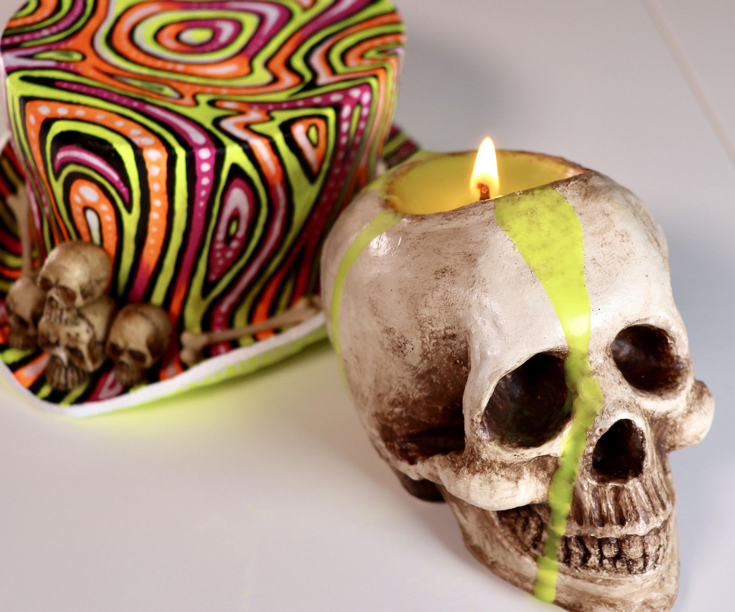 VOODOO SKULL CANDLE...Sculpting, Painting and More! Perfect Halloween Project!