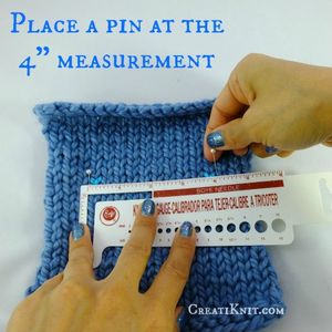Now, Holding Your Ruler in Place, Place a Pin at the 4″ Measurement