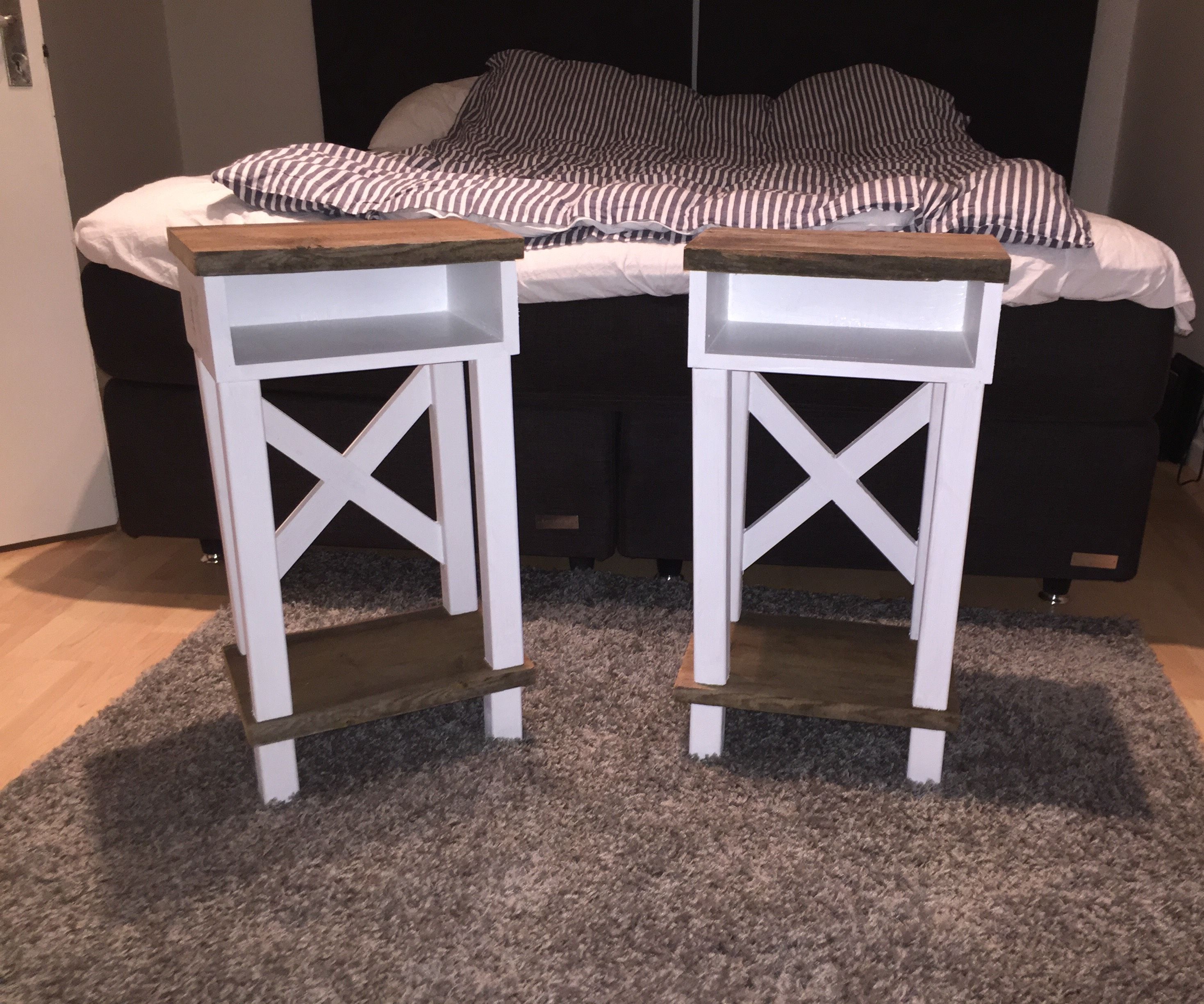 Bedside Table with Trestle