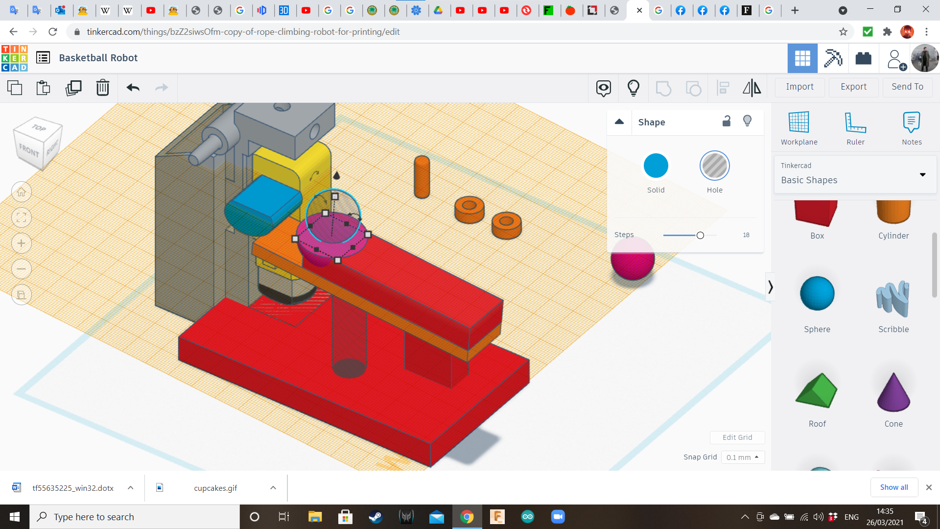 Tinkercad Robotics for School Basketball Machine! 16 Steps (with