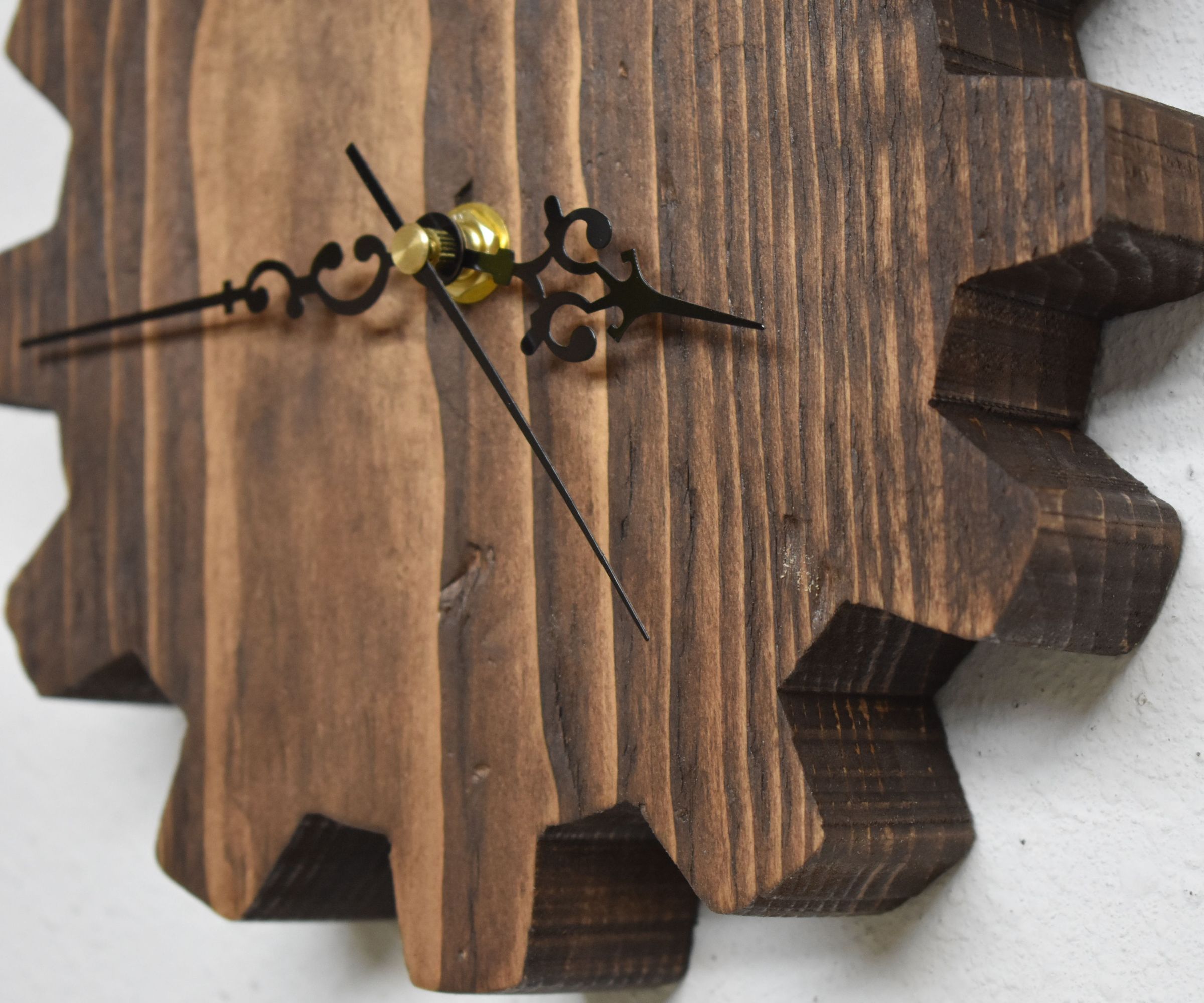 Wooden Gear Wall Clock