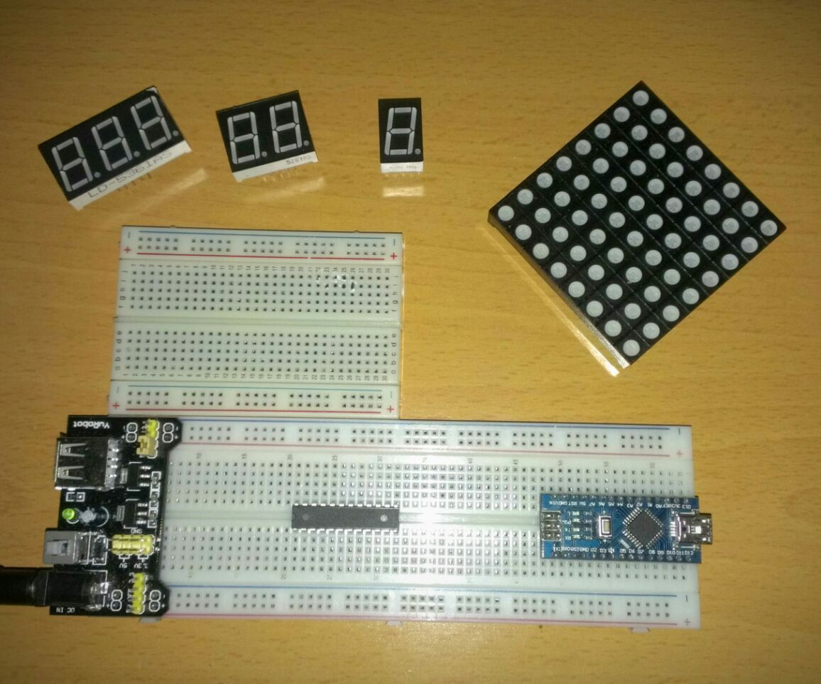 Ejemplo Básico Con IC MAX7219 (Matriz LED Y Visualizadores De 7 Segmentos)