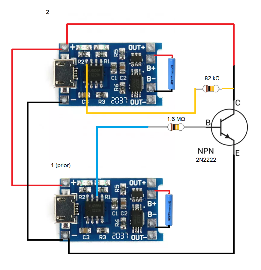 Prioritize/Sequential Li-Ion Battery Charger With TP4056