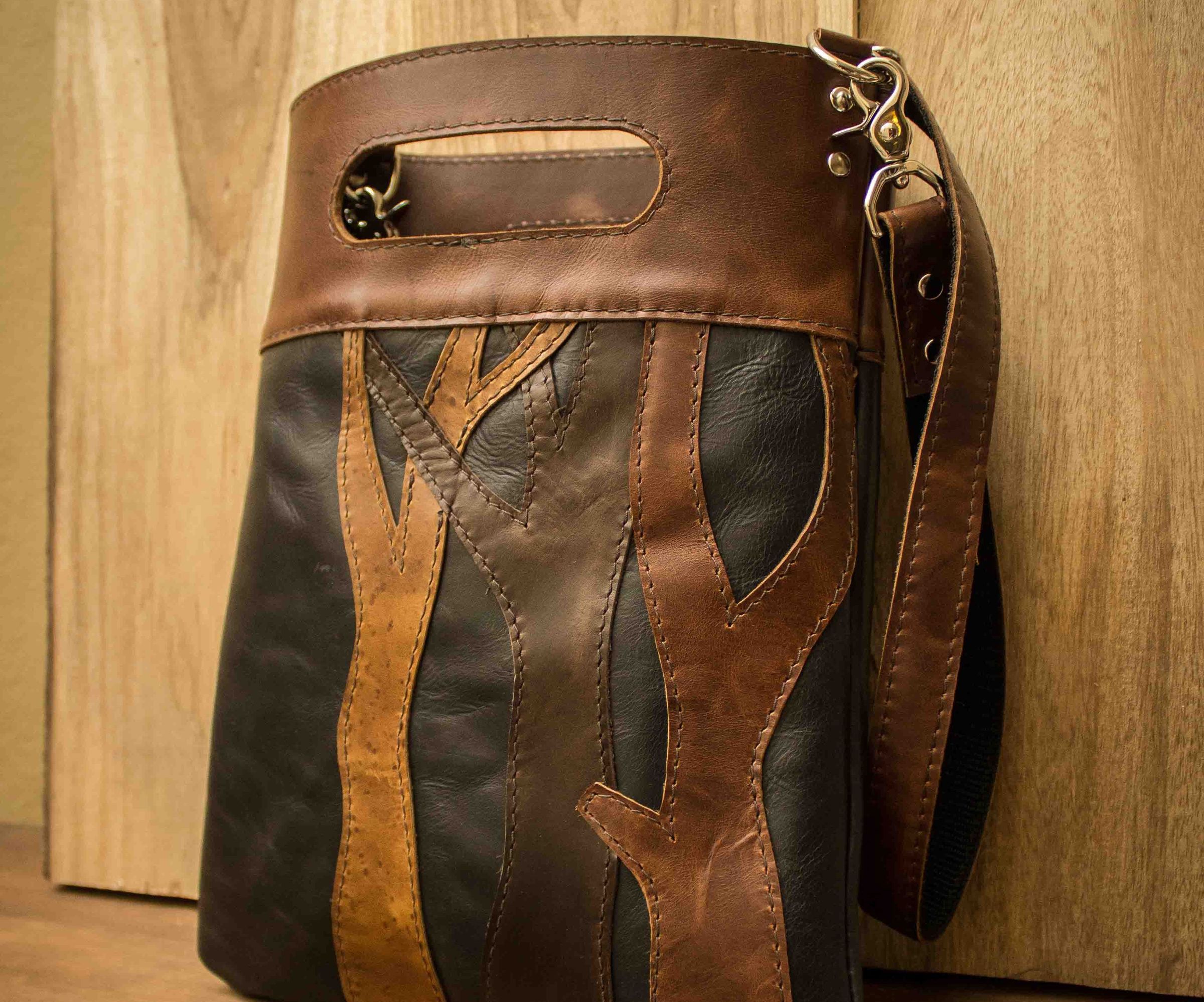 Leather Tree Tote