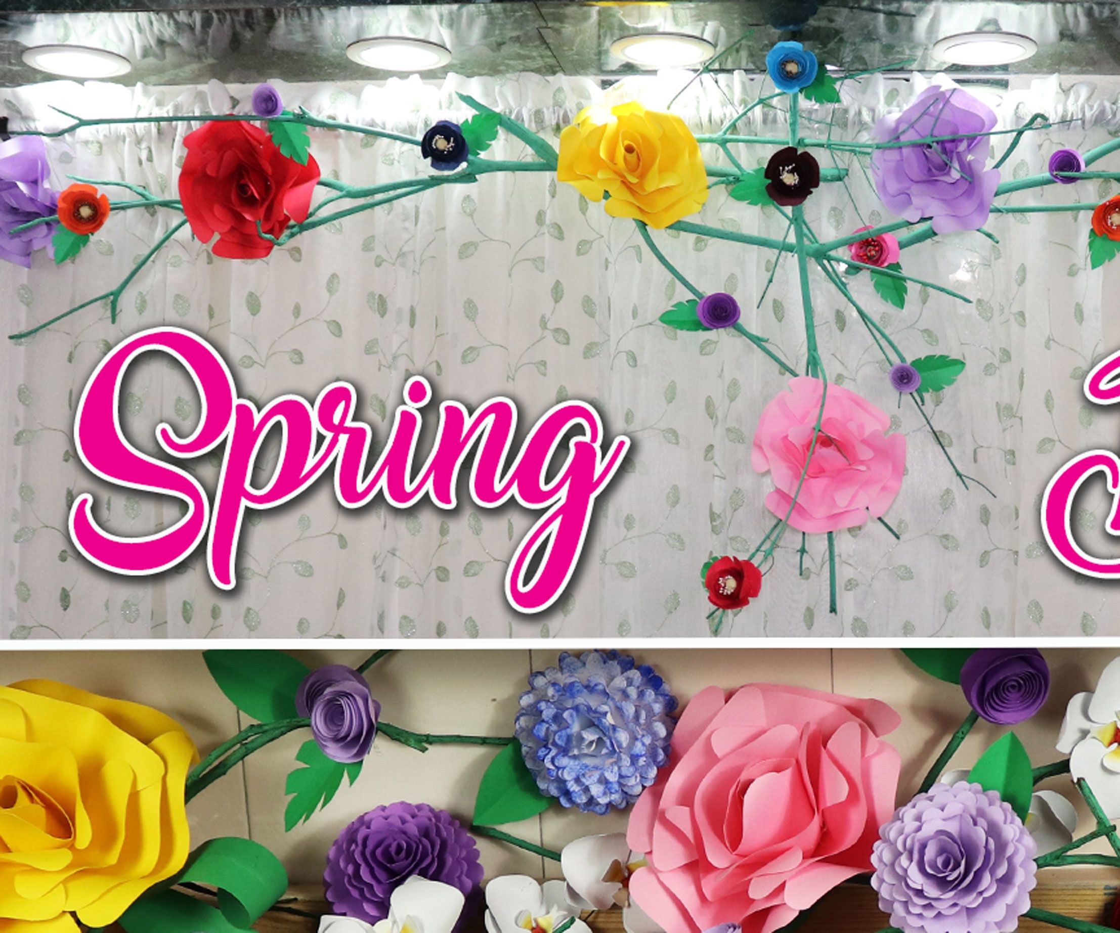 Simple Spring Decor | Paper Flower Decor