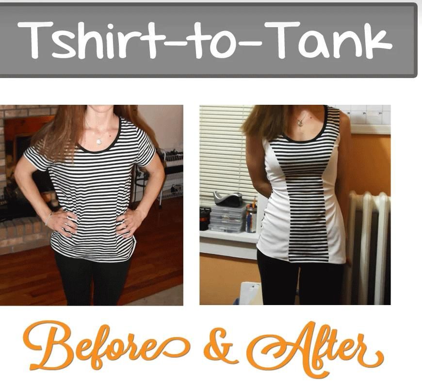 Tshirt-to-Tank Refashion - Fitted