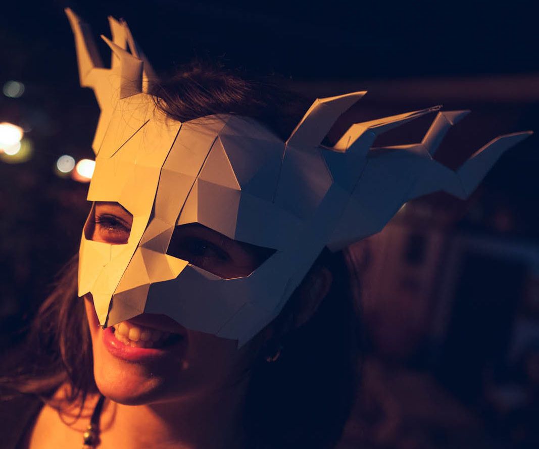 Halloween Papercraft Mask Template, by Paperpetshop