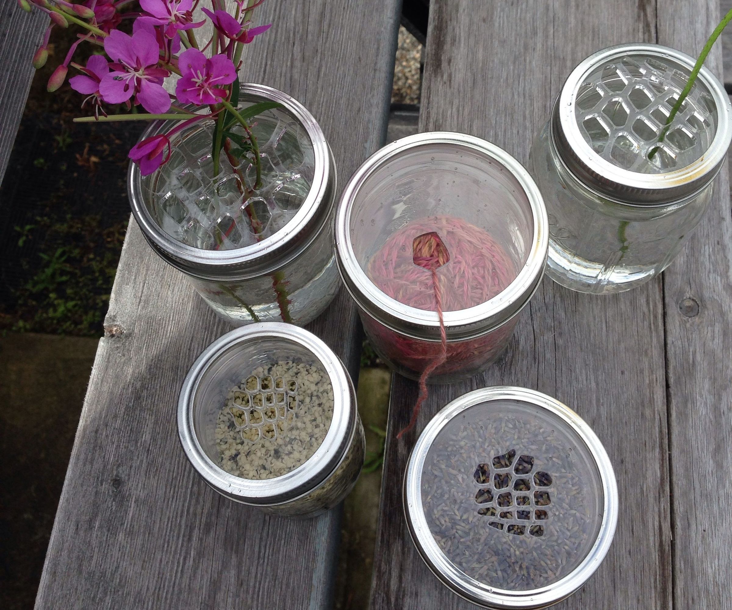 Mason Jar Lid Inserts - 5 Designs (dragonfly Wing Inspired)