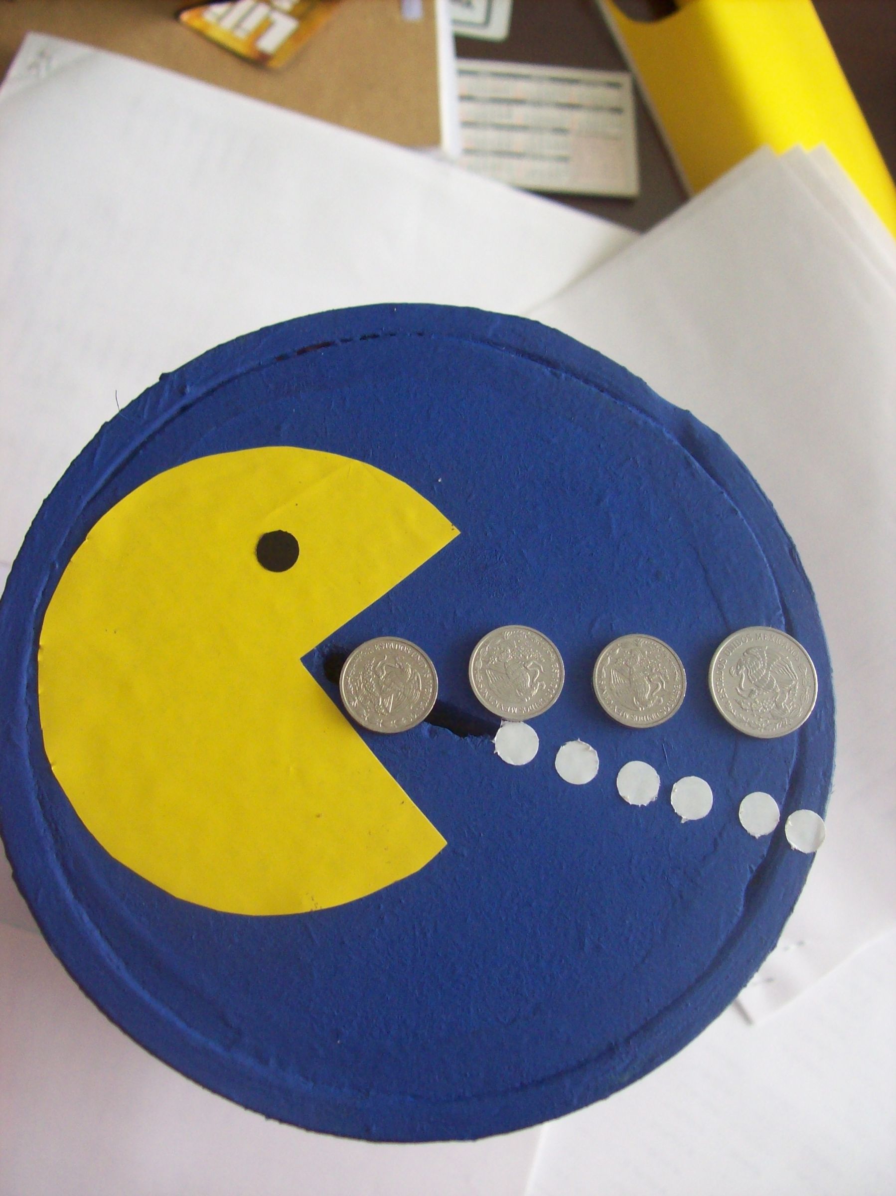 Cardboard Tube Piggy Bank.