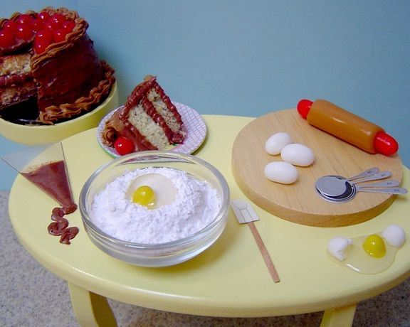 Miniature Edible Baking Scene