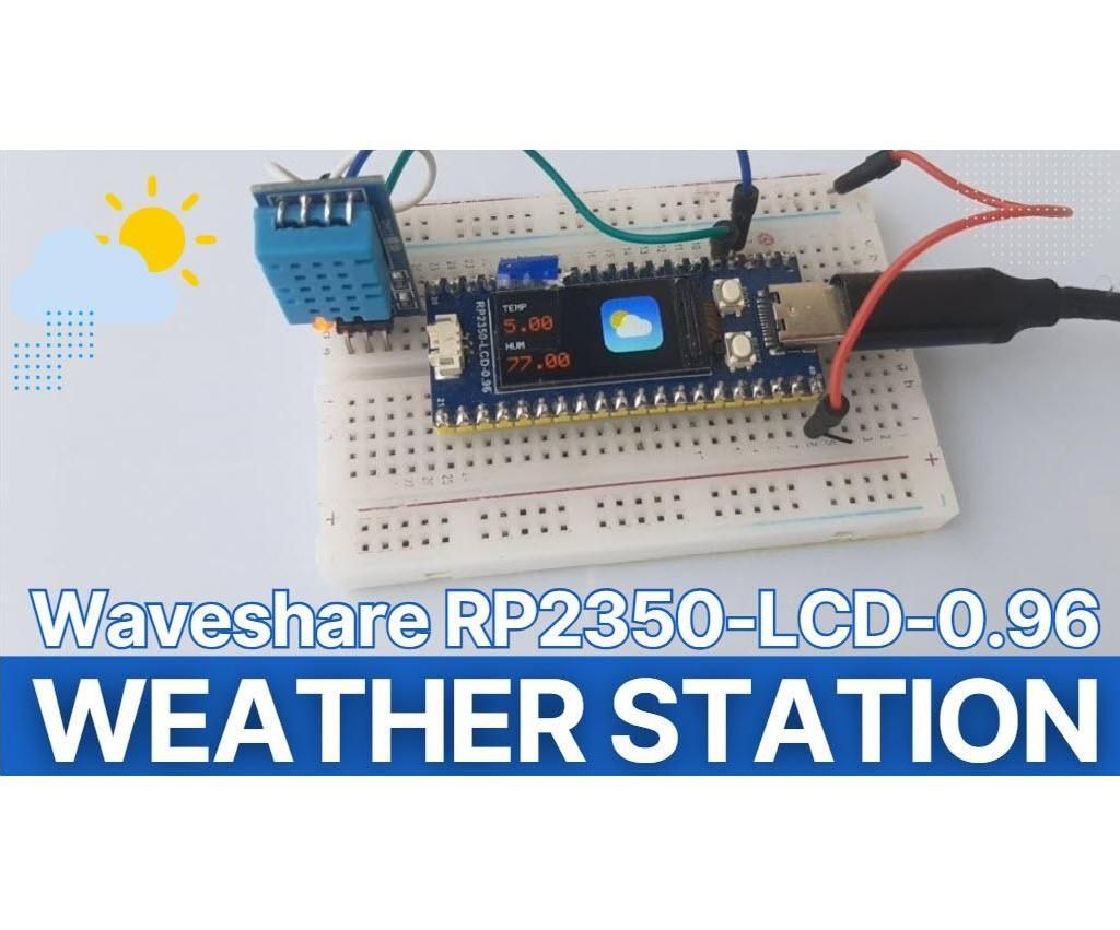 RP2350-LCD Weather Station With Color Warning Alerts