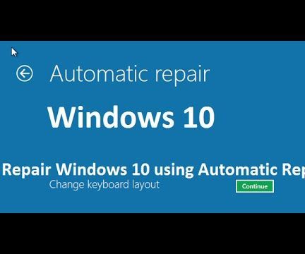 How to Repair Windows 10 Problems Using Automatic Repair 