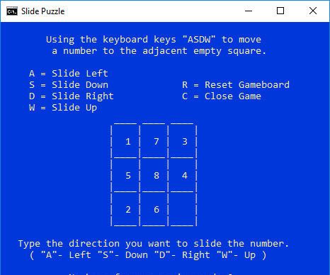 Virtual Slide Puzzle