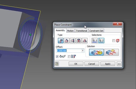 Autodesk Inventor - 3d Threading Across Two Shelled Halves