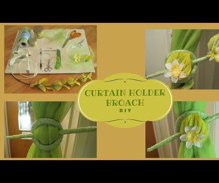 DIY: CURTAIN HOLDER / TIE BACK BROOCH