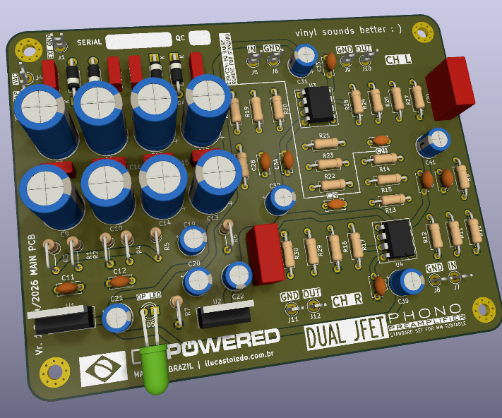 Dual JFET Phono Preamp MM STANDARD 1.2 ** Update