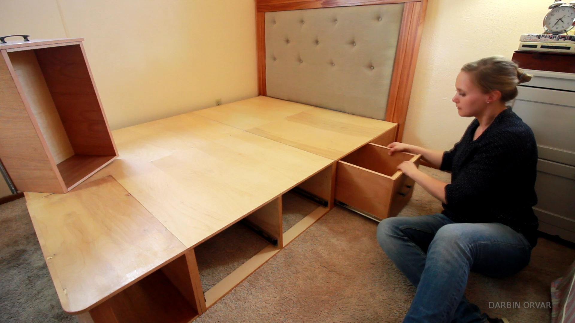 How to Make a Modular Queen Storage Bed : 10 Steps (with Pictures ...
