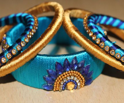 How to Make Fancy Party Wear Silk Thread Bangles Set at Home 