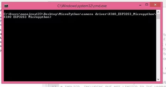 Installing the Firmware With Camera Driver on Esp32 S3 Sense:-