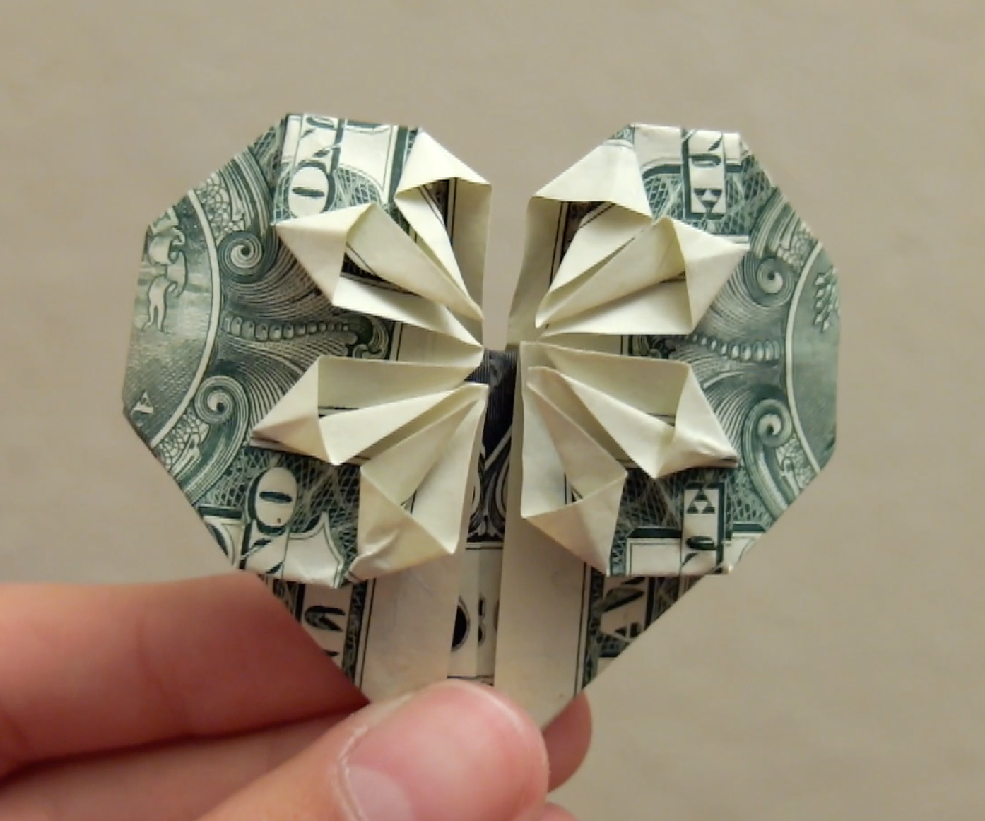 DIY Origami Money Heart