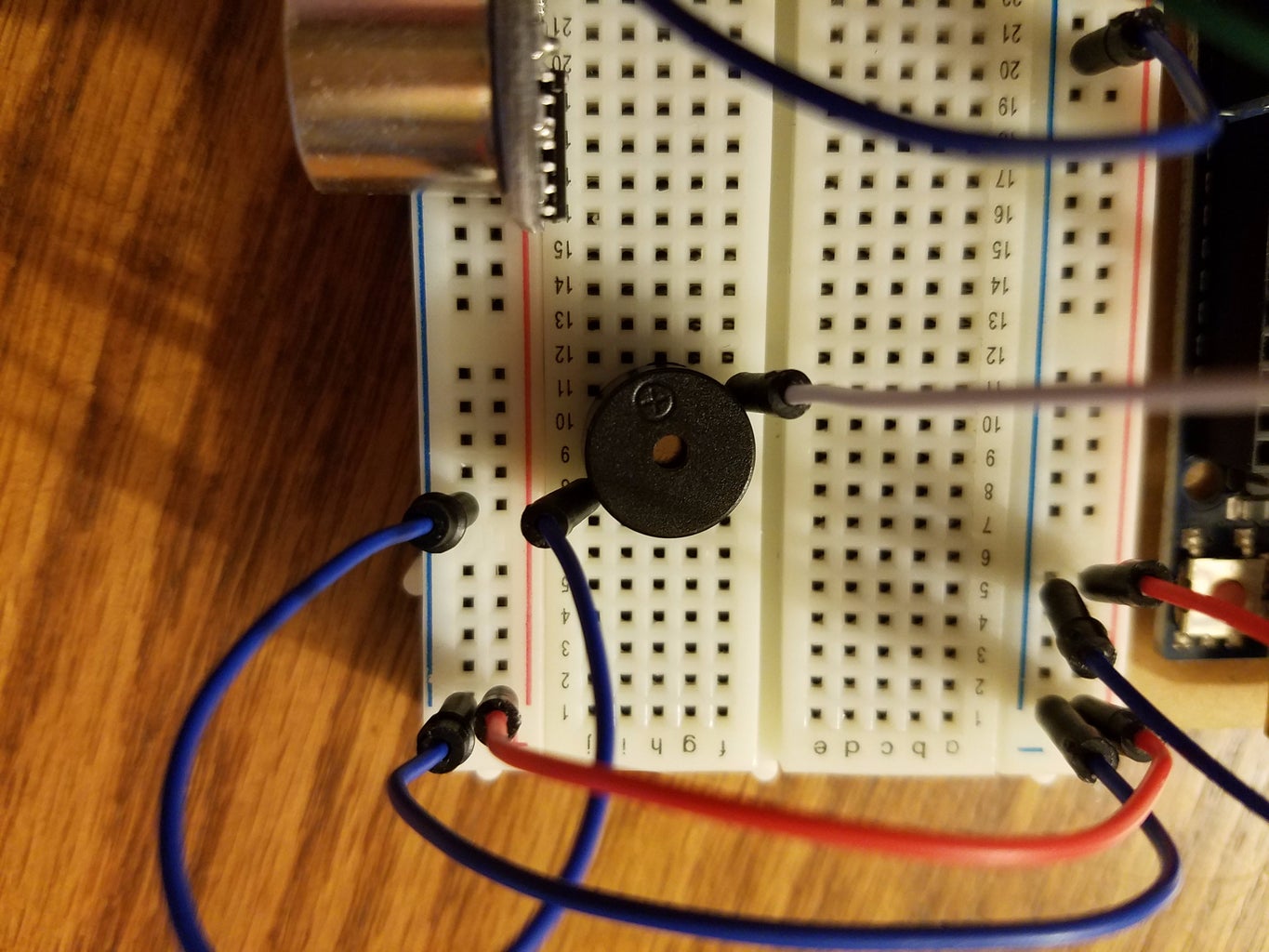 Ultrasonic Sensor and Piezo Buzzer : 7 Steps ... Circuit Diagram