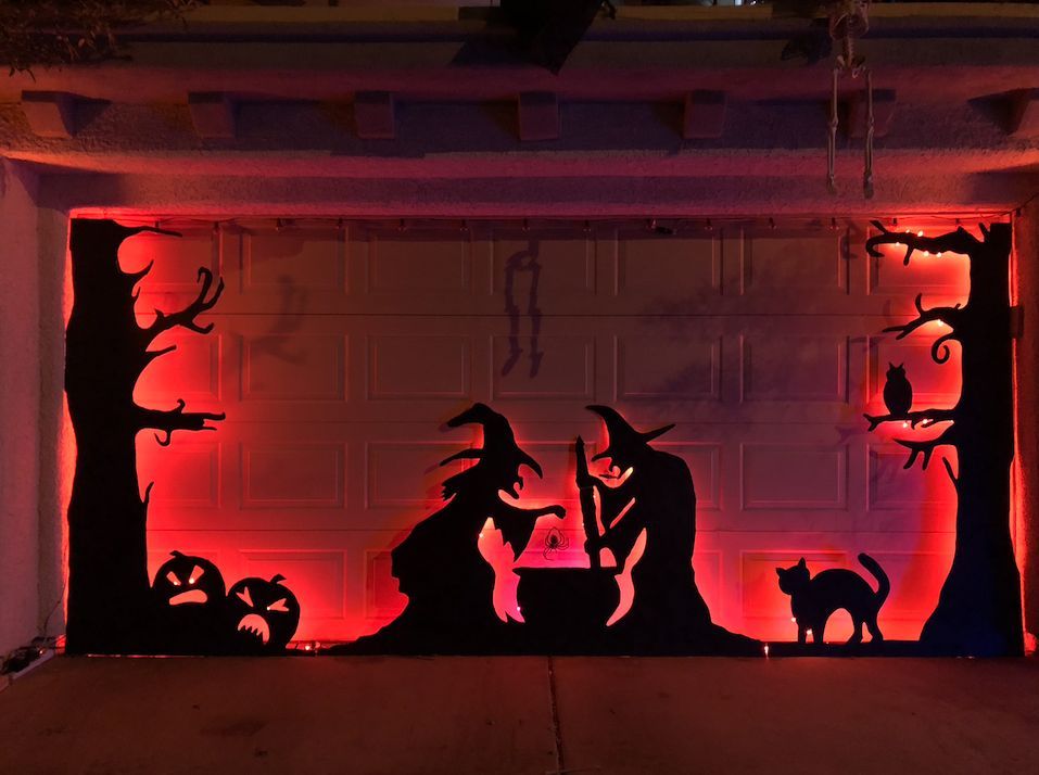 Halloween Garage Door Silhouette 6 Steps With Pictures