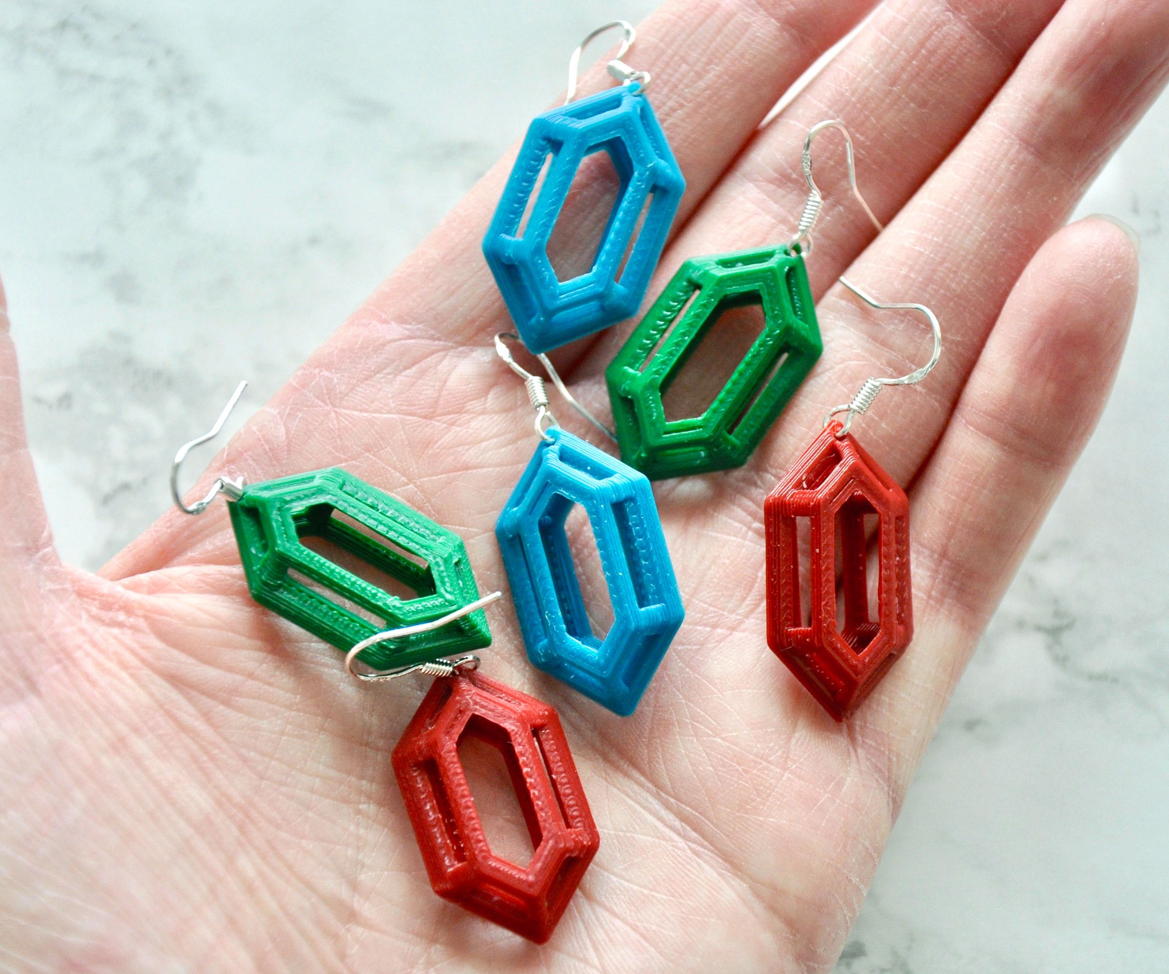 3D Rupee Earrings