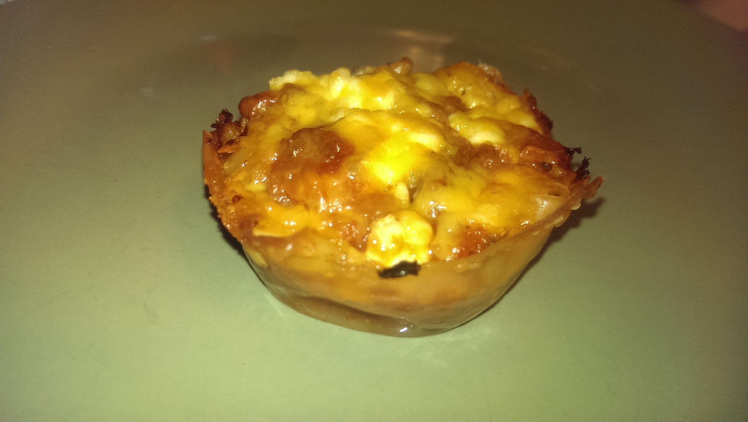 Wonton Lasagna Cups