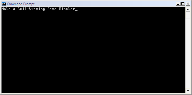 Make a Self-Writing Site Blocker