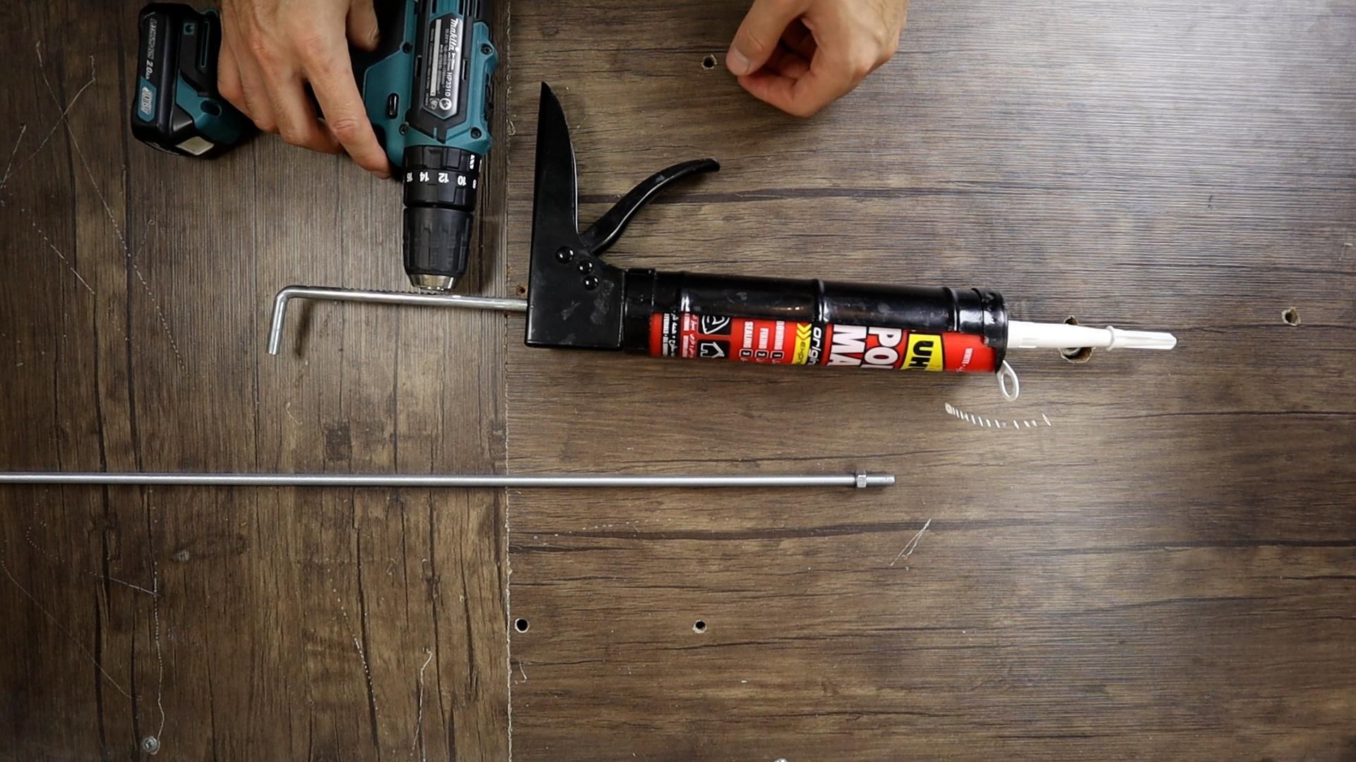 Drill Powered Caulk Gun 5 Steps Instructables