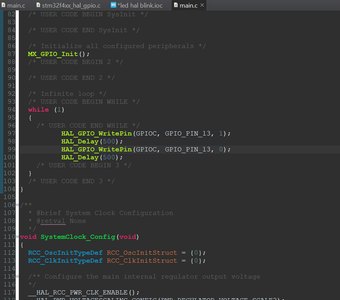 Goto While(1) in Main() and Add Your Code