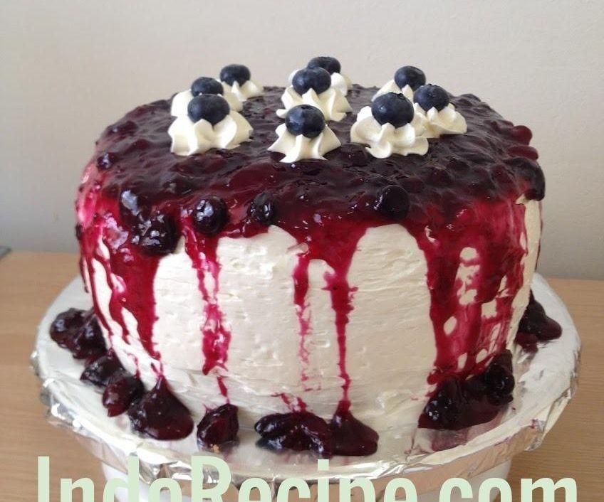 Blueberry and Coconut Cream Cake
