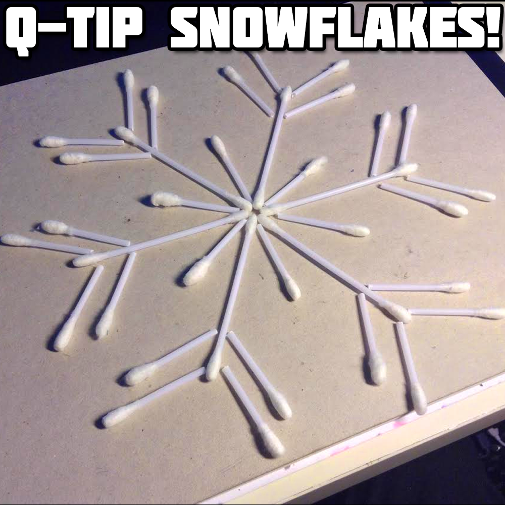 Q-Tip Snowflake Decorations