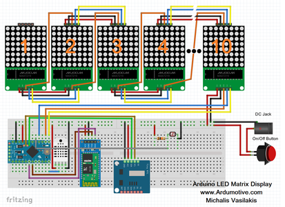 DIY Arduino LED Matrix Display - 80x8 Px : 6 Steps (with Pictures ...