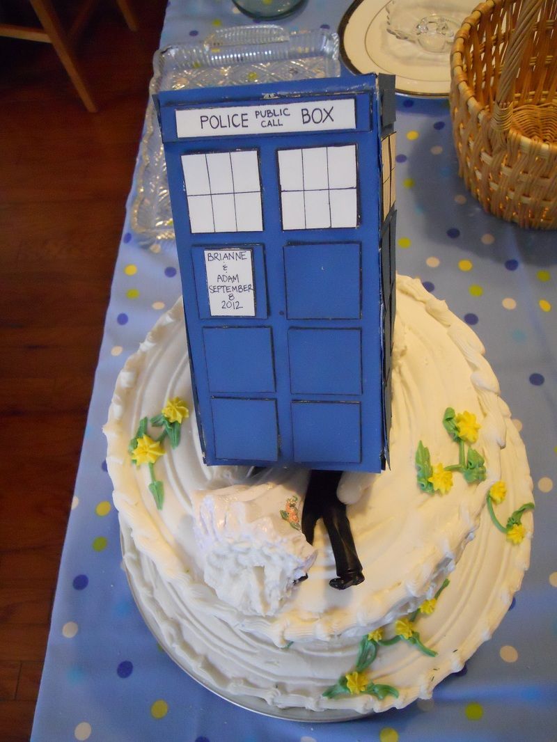TARDIS Bridal Shower Cake