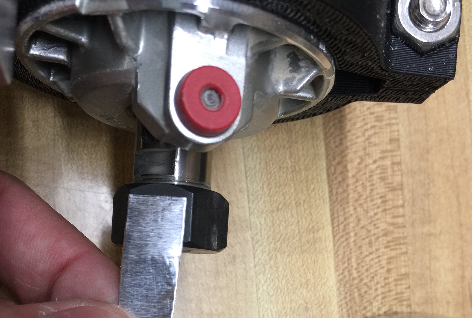 Add Reflective Tape to One Side of Collet Nut