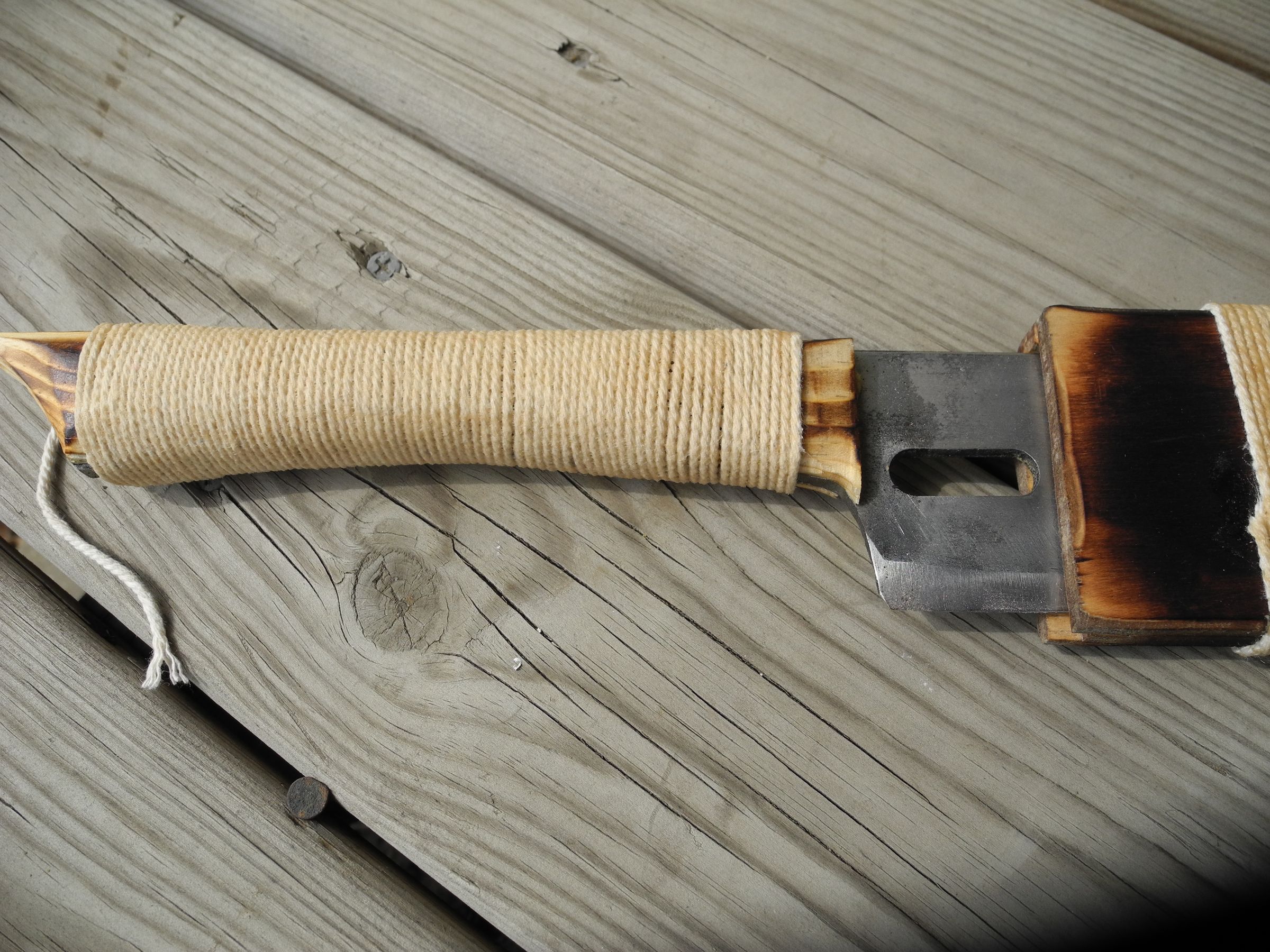 Lawn Mower Blade Knife and Wooden Handle and Sheath Instructables