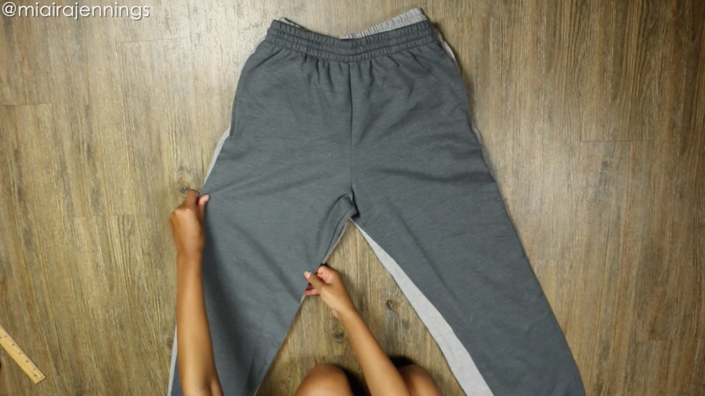 DIY Color Block Crop Top Sweatshirt & Sweatpants (Beginners Sewing