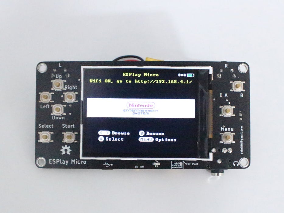 Power on With ESPlay Micro