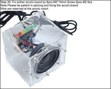 Fix Anther Acrylic Board by 8pcs M2*10mm Screw 8pcs M2 Nut.