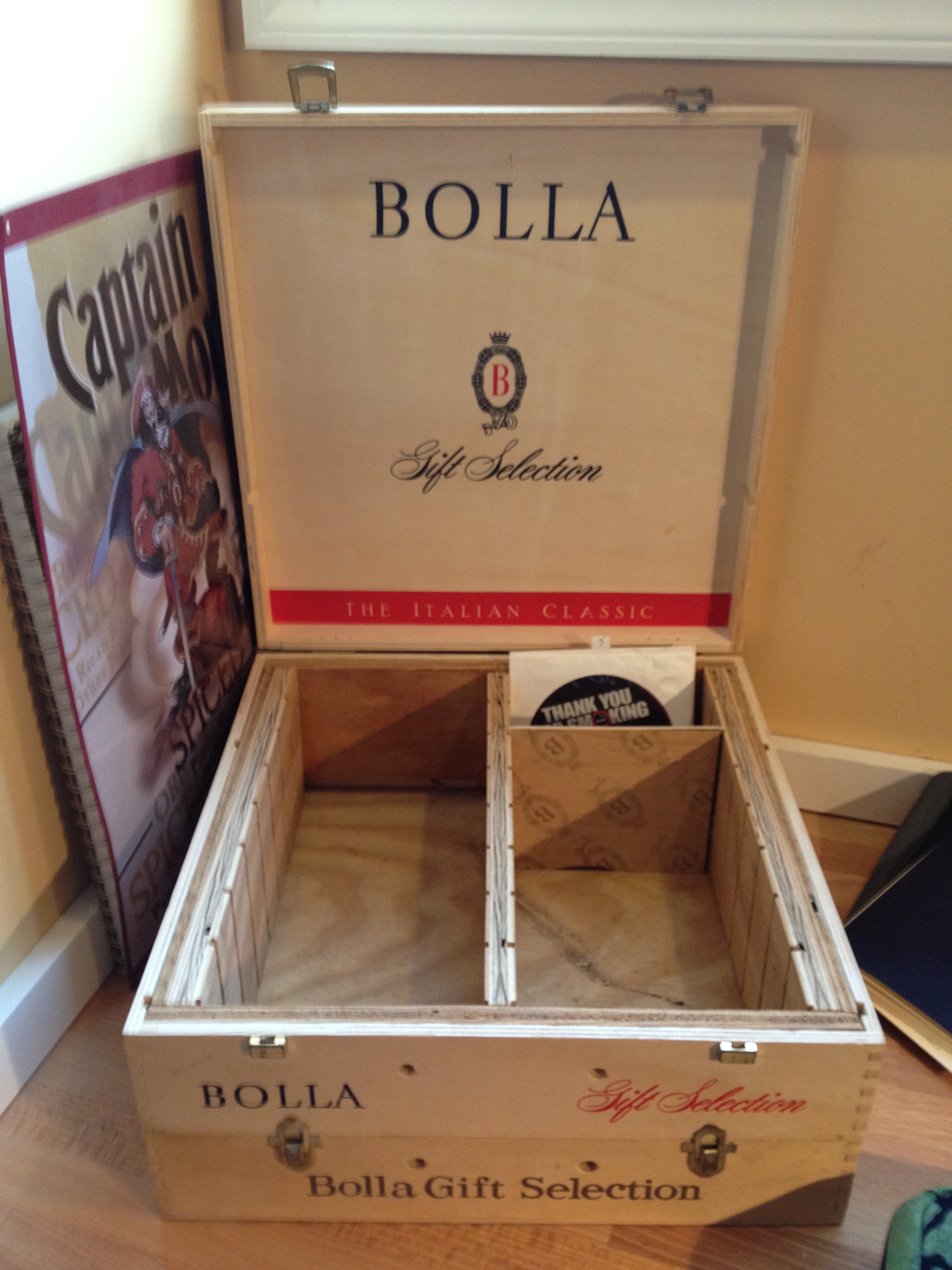 DVD case made from wooden wine boxes