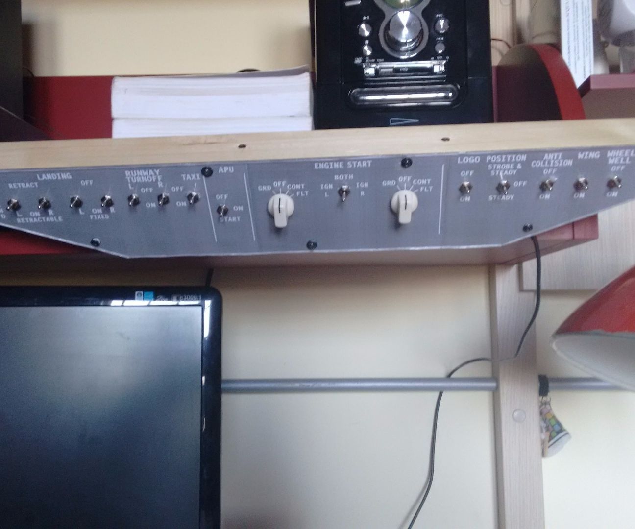 FSX Boeing 737NG Lights Overhead Panel (Italian Version)