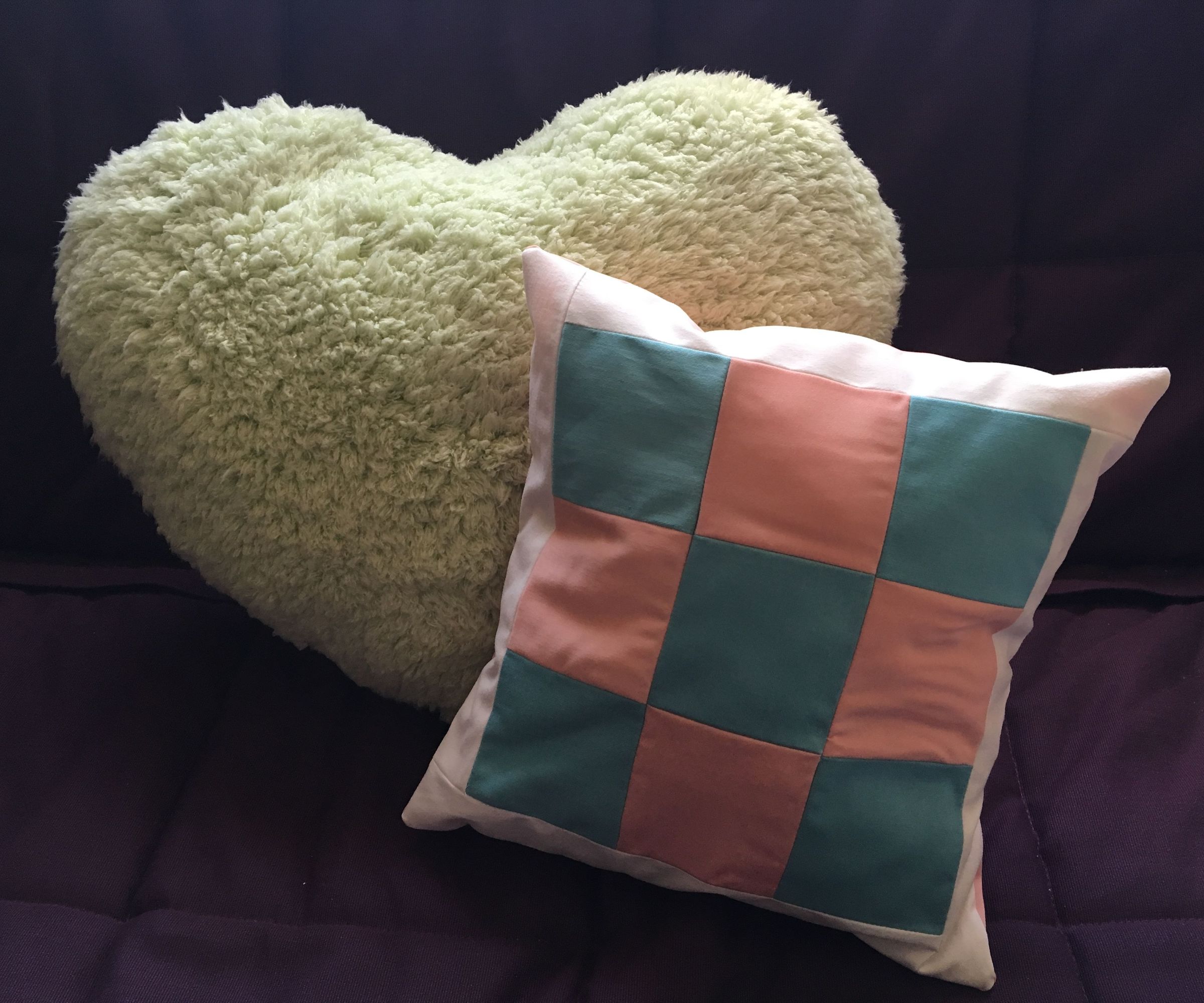 Simple 9-Square Patchwork Cushion Cover
