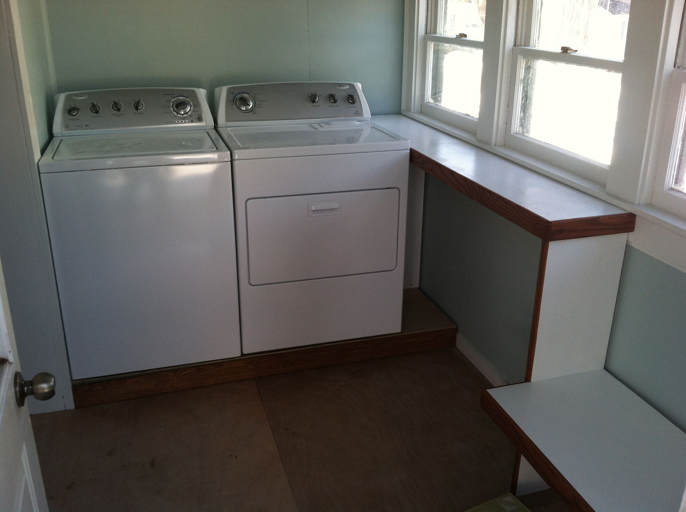 Reclaimed Crate Wood Laundry Room