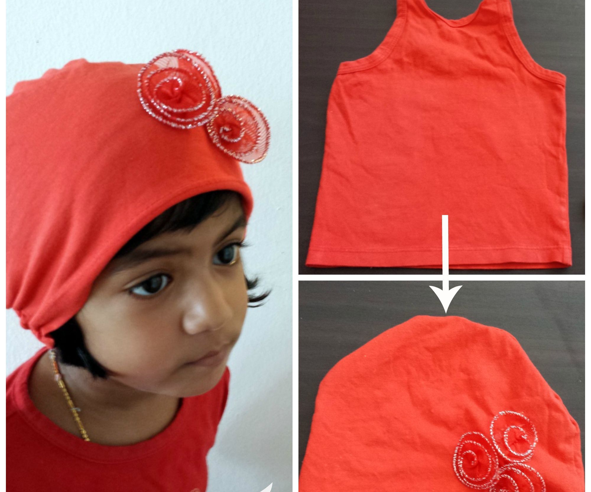 Make Baby Hat From Old Tank Top
