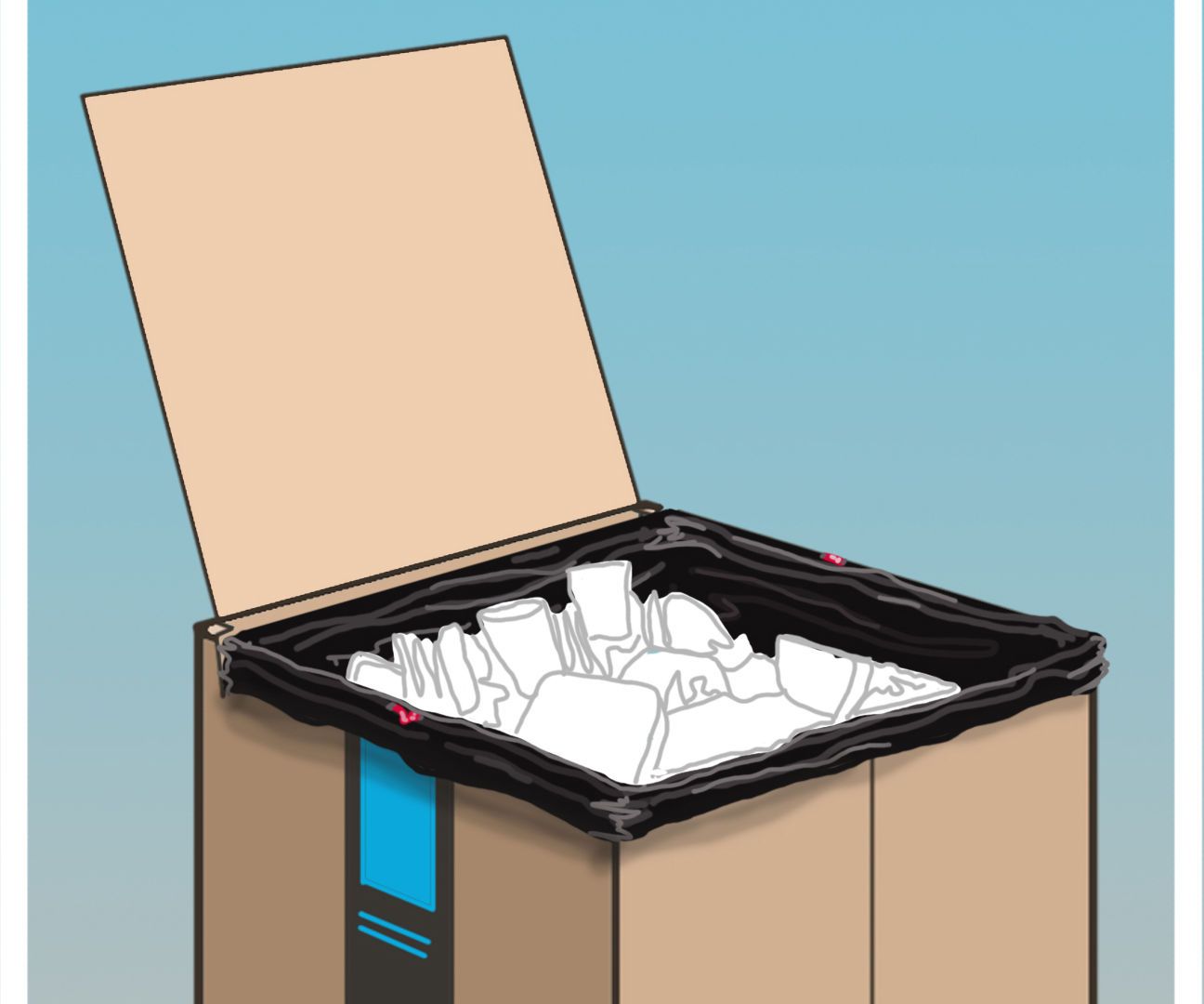Cardboard Box Garbage Can
