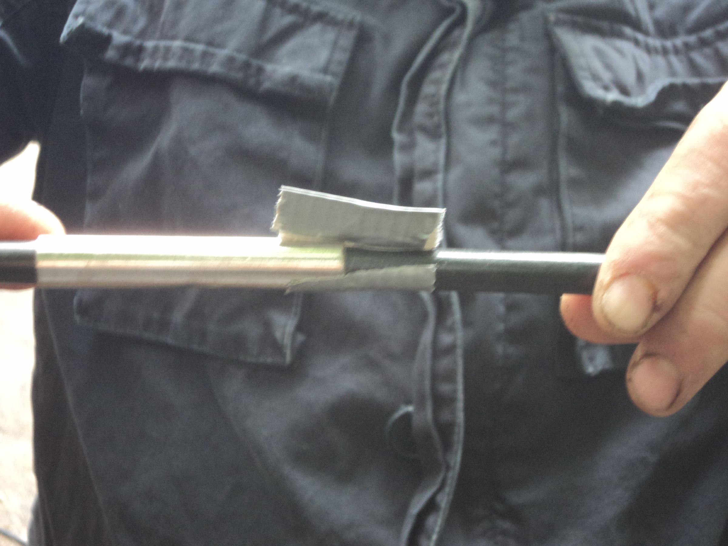 Duct Tape Tent Pole Repair