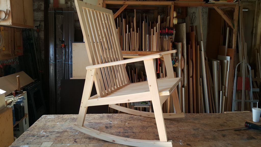 Simple Wood Rocking Chair Simple Wooden Rocking Chair