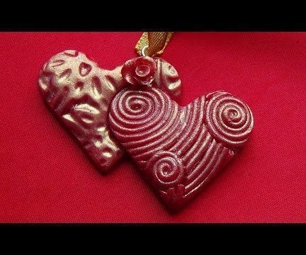 Heart Pendant. Polymer Clay Tutorial